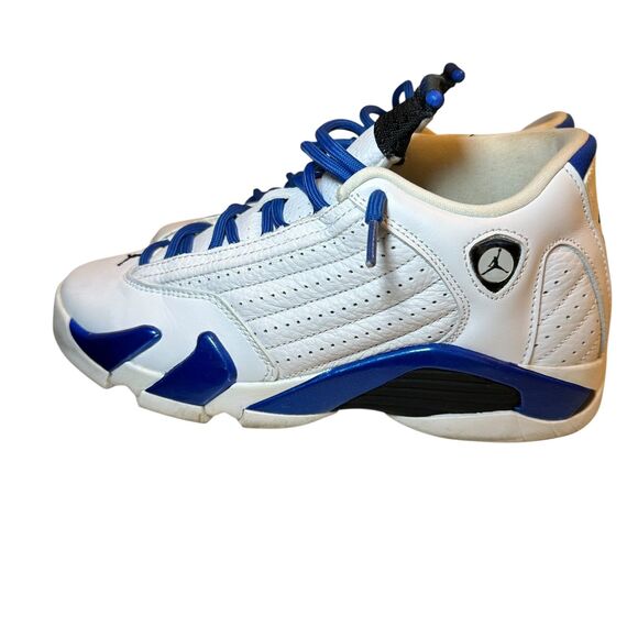 Nike Air Jordan 14 Retro GS Hyper Royal/Black/White Youth 4.5 Unisex 487524-104 - Picture 1 of 11